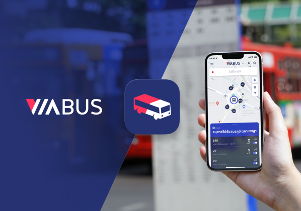 Application mobile Viabus avec carte et localisation de bus en direct à Bangkok