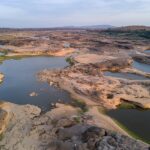 Vue aérienne du canyon de Sam Phan Bok au bord du Mékong, en Thaïlande