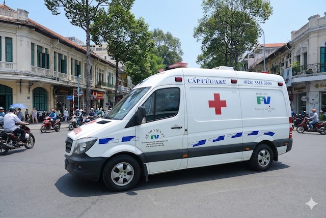 Ambulance privée pour le transport médicalisé de patients au Vietnam