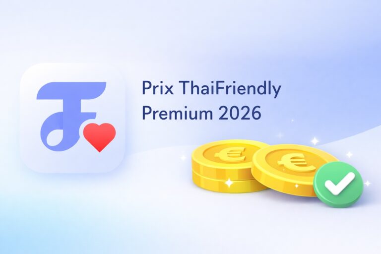 Prix ThaiFriendly Premium 2026 tarifs abonnements meilleurs choix €
