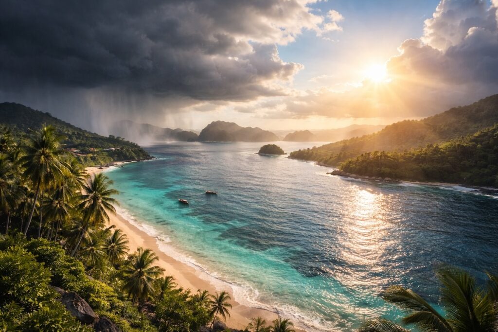 Contraste entre saison sèche et saison des pluies en Asie du Sud-Est