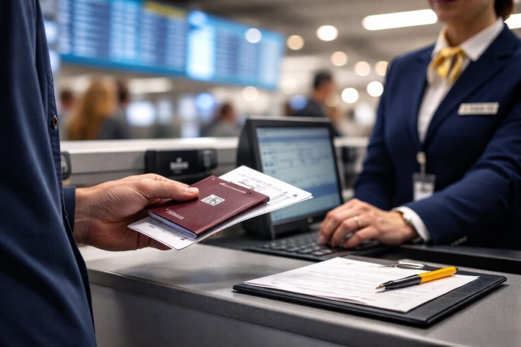 Refus d’embarquement possible lors du contrôle des documents au comptoir d’enregistrement