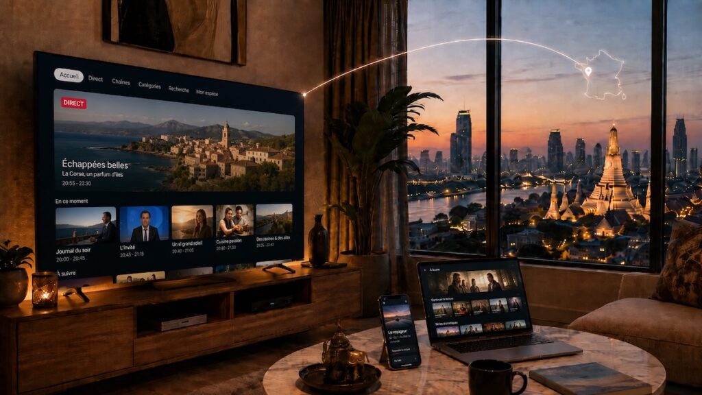 Regarder la TV française en Thaïlande sur une télévision, un ordinateur et un smartphone